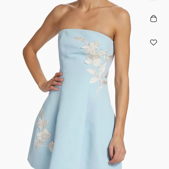 Sachin + Babi Light Blue Strapless Mini Dress (hemmed to fit size small) - Picture 3 of 9